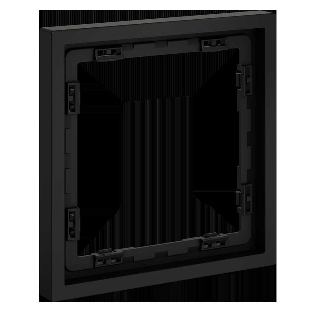 Рамка пластиковая Voltum S70 на 1 пост, (черный матовый) VLS100108