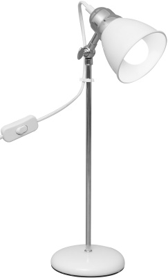A3235LT-1CC настольная лампа - хром белый / металл гальванизированный / 1xE14 1x11Вт / L20xW11xH45 /