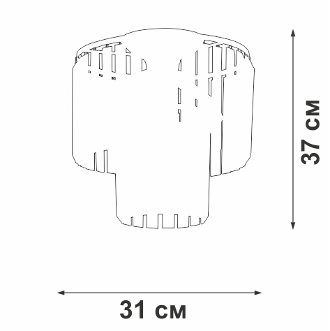 Потолочная люстра Vitaluce V5155-1/4PL
