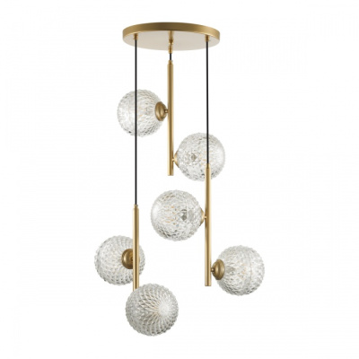 5292/6 MODERNI LN23 матовое золото Светильник подвесной E27 6*8W LED 220V GENEVA