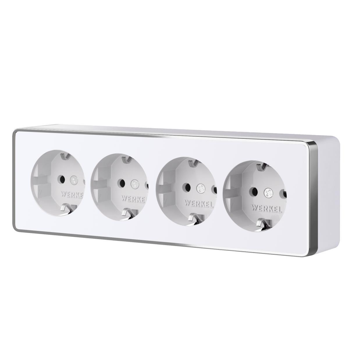 Розетка четверная с заземлением и шторками Gallant Werkel a071252