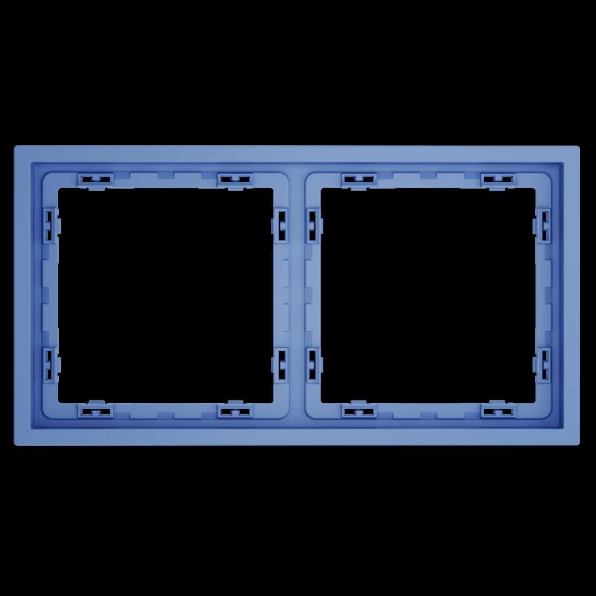 Рамка пластиковая S70 на 2 поста, (деним) Voltum VLS100215
