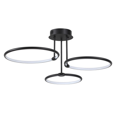 6506/66CL LEDIO LN23 черный Люстра потолочная LED 66W 4188Лм 3000-6000K с пультом ДУ 220V URSULA