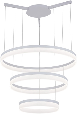 A2504SP-3WH люстра - белый / металл / 1xLED 1x110Вт / L80xW80xH7 / дл. цепи/шнура 150 см лампа в ком