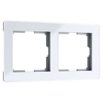 W0022701 Рамка на 2 поста Acrylic (белый)
