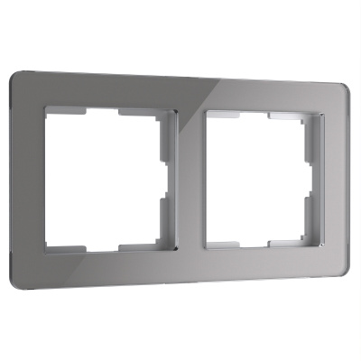 W0022704 Рамка на 2 поста Acrylic (графит)