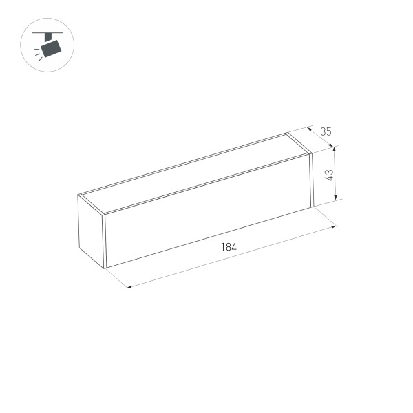Трековый светильник Arlight Mag-Dark-45-L200-6W Warm3000 034996