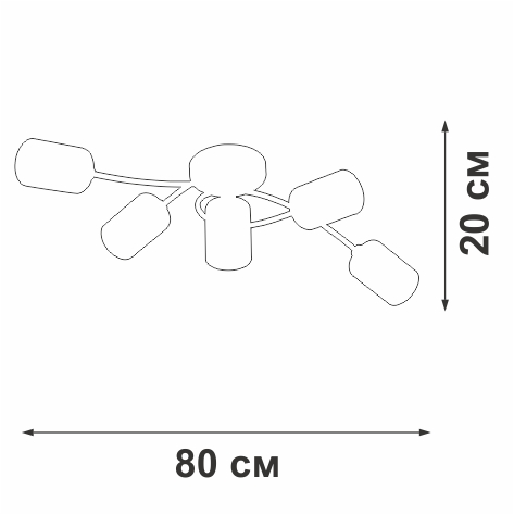 Люстра Vitaluce V2048-1/5PL