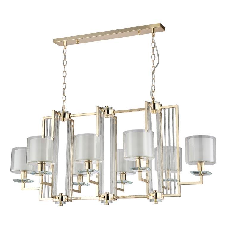 Подвесная люстра Crystal Lux Nicolas SP8 L1000 Gold/White