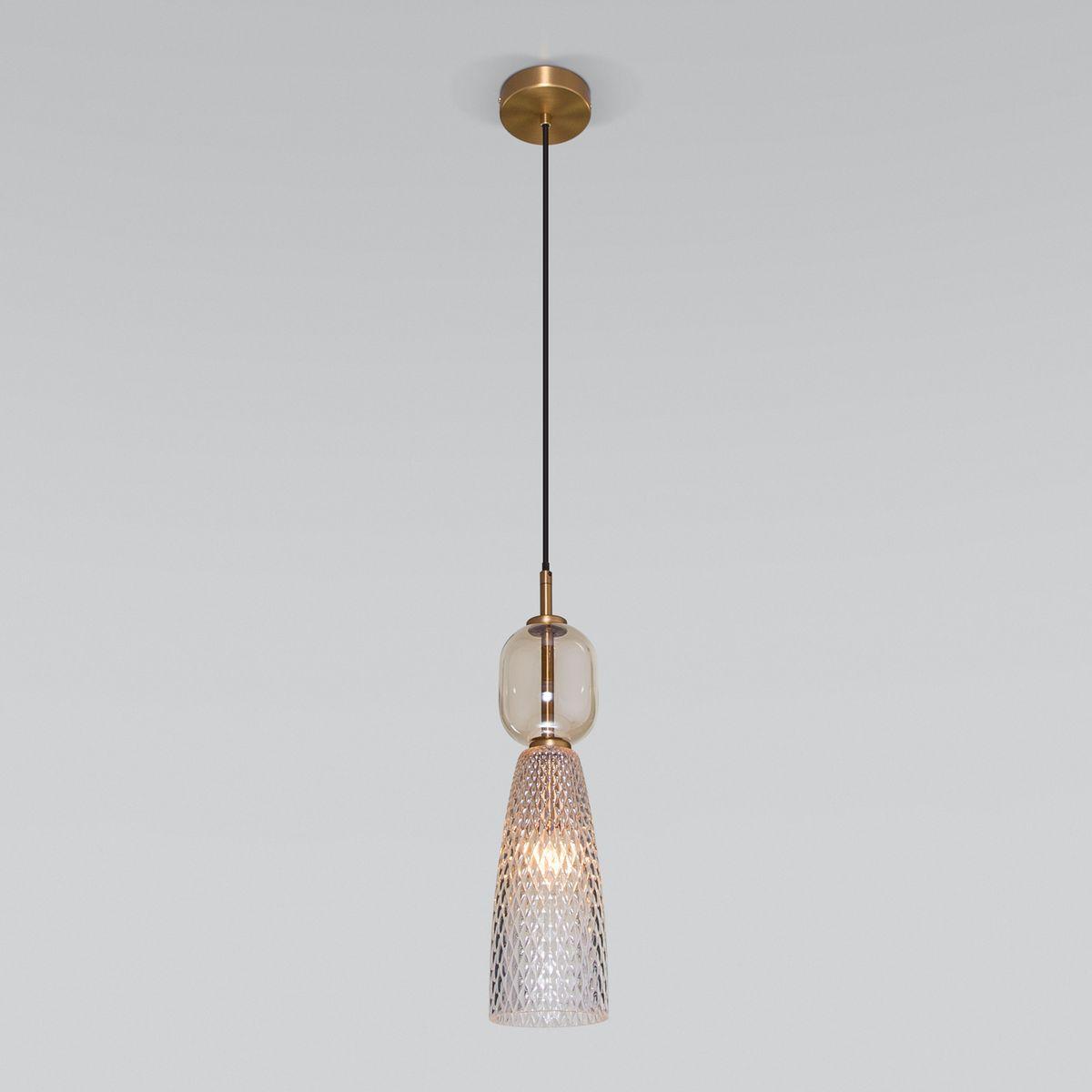 Подвесной светильник Eurosvet Glossy 50211/1 янтарный