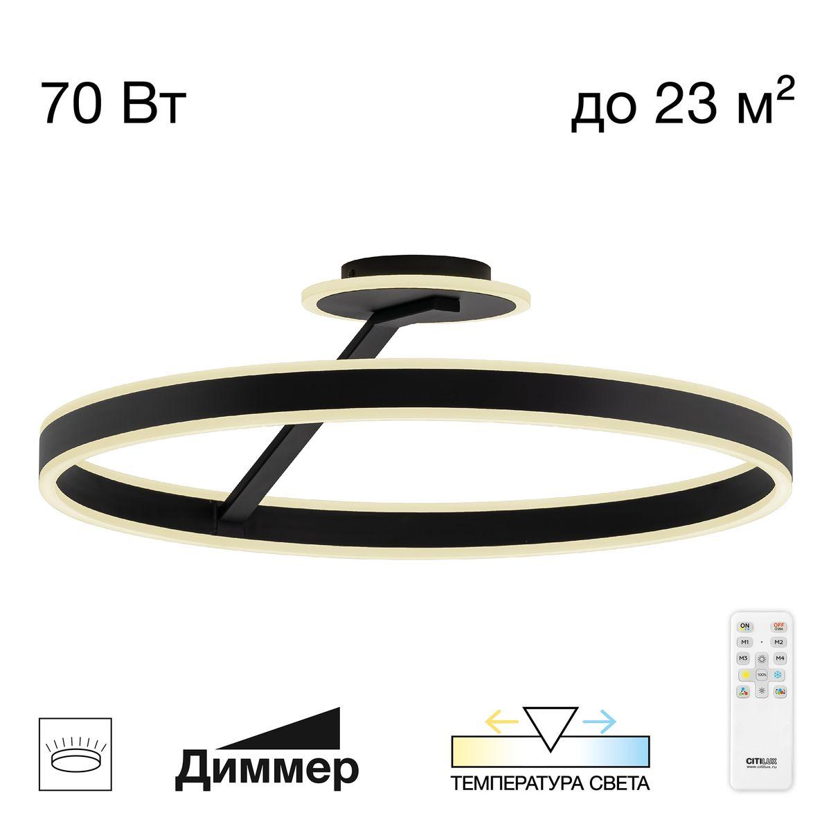 Потолочная светодиодная люстра Citilux Дуэт CL719761