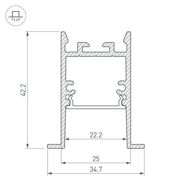 Профиль Arlight SL-Comfort-3542-F-2000 Anod 031764