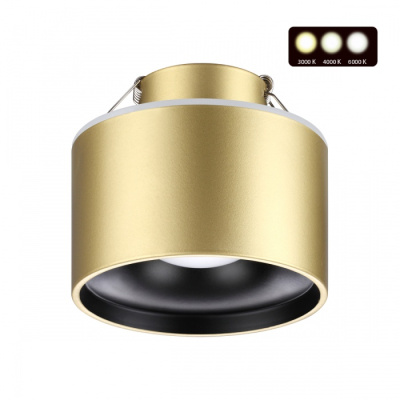 358963 SPOT NT22 бронза св. Светильник встраиваемый с переключ. цв. температуры IP20 LED 3000К\4000К