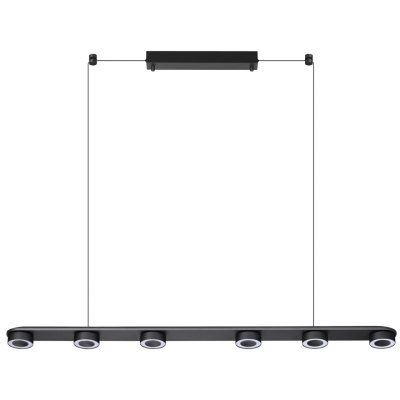 6631/64L HIGHTECH ODL24 металл/черный/акрил Подвесной линейный светильник IP20 LED 64W 1667Лм  3000K