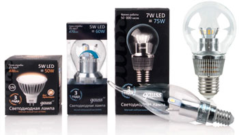 Мир света рекомендует светодиодные лампы gauss