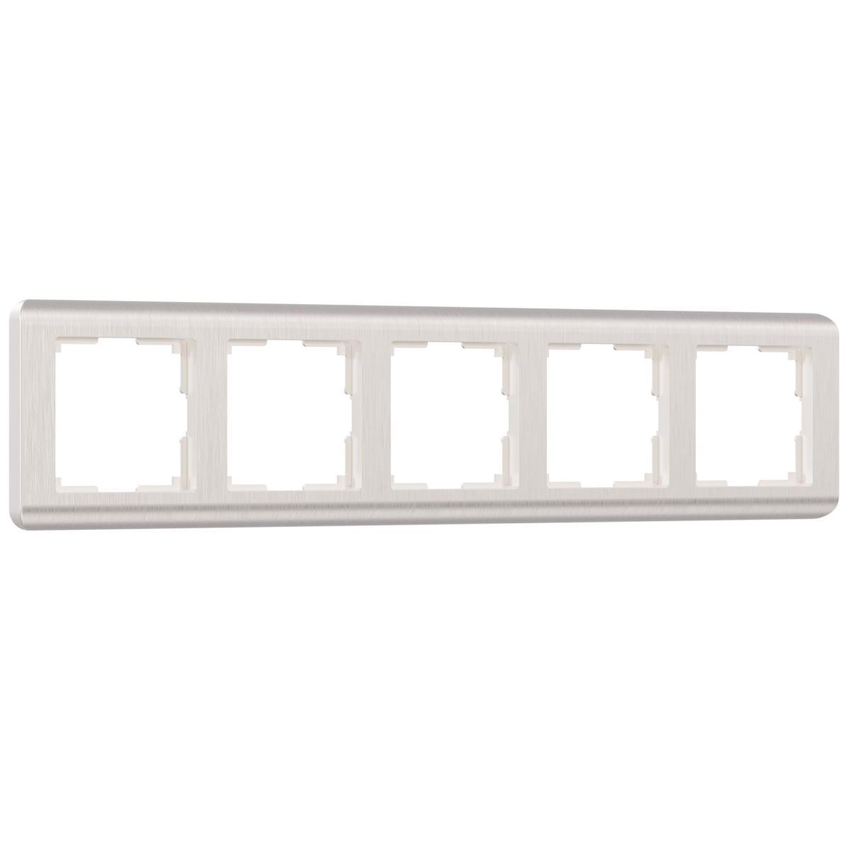 Рамка на 5 постов Werkel Stream перламутровый W0052113 4690389162534