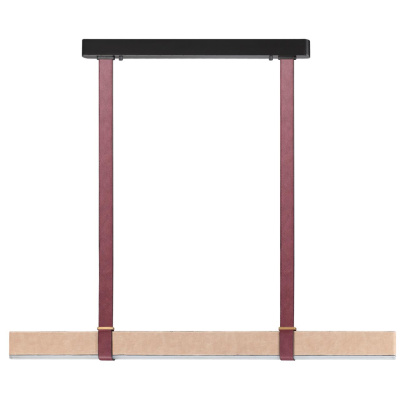 6630/36L HIGHTECH ODL24 металл/эко-кожа/ткань/акрил черный/бордовый/бежевый Подвесной светильник IP2