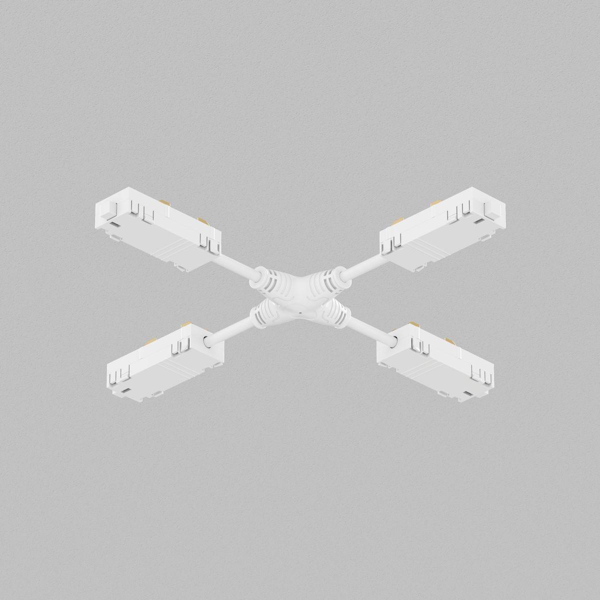 Коннектор X-образный гибкий Denkirs Smart Hide TR2116-WH