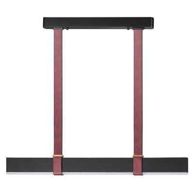 6629/25L HIGHTECH ODL24 металл/экокожа/ткань/акрил бордовый/черный Подвесной светильник IP20 LED 25W