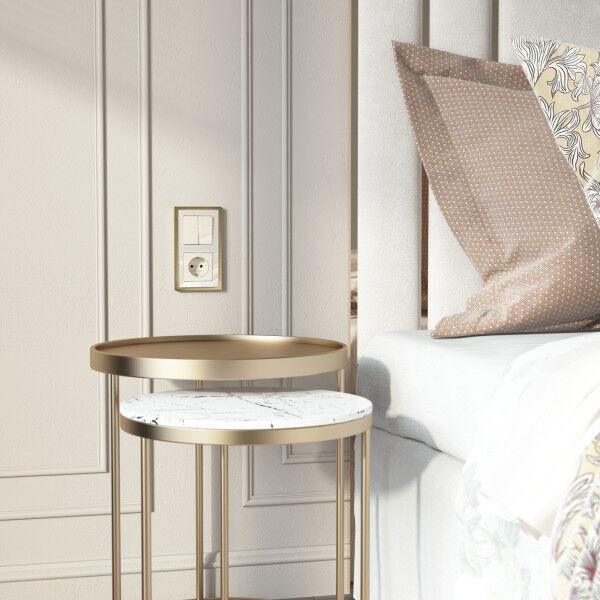 Выключатель двухклавишный Werkel айвори акрил W1122043 4690389197048