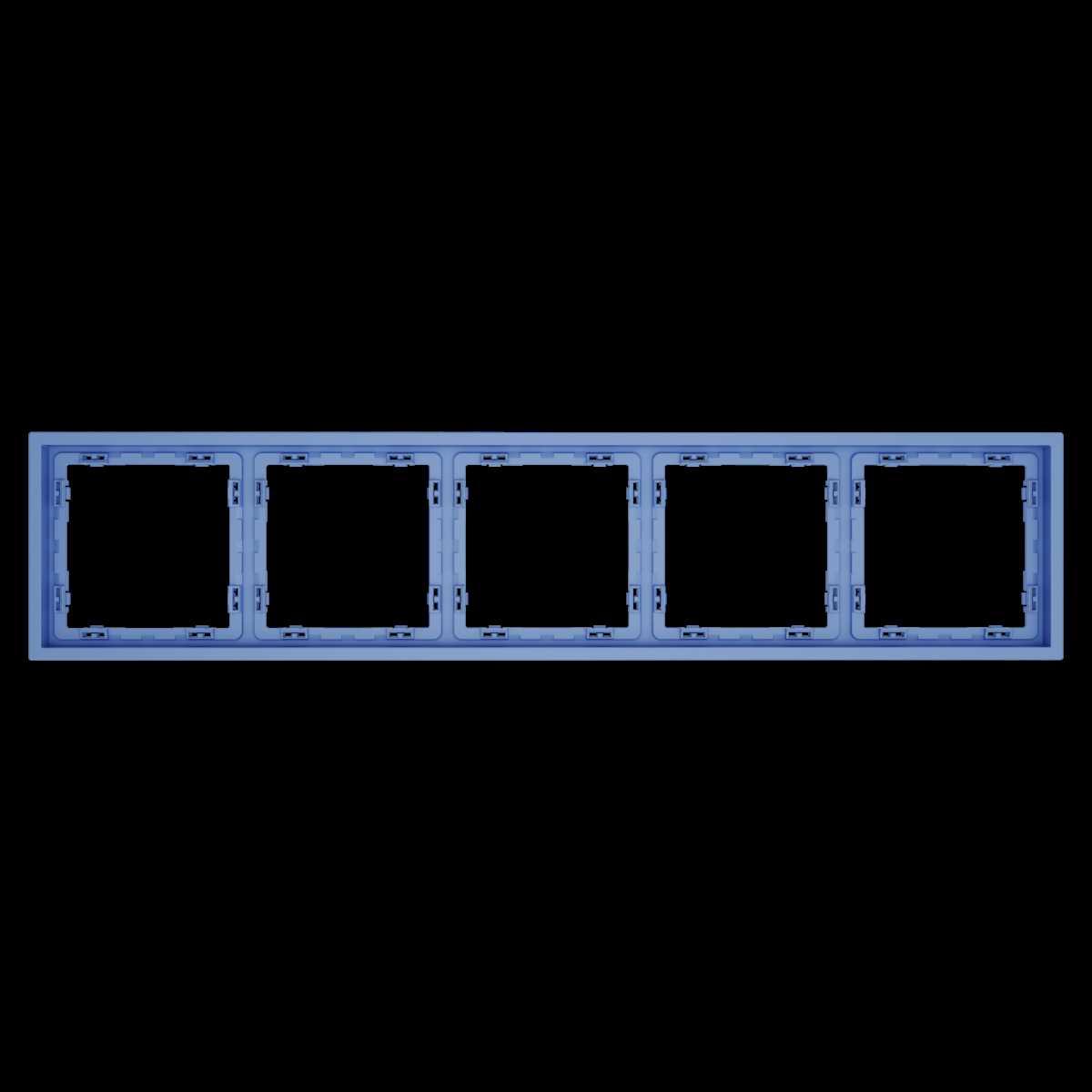 Рамка пластиковая S70 на 5 постов, (деним) Voltum VLS100515