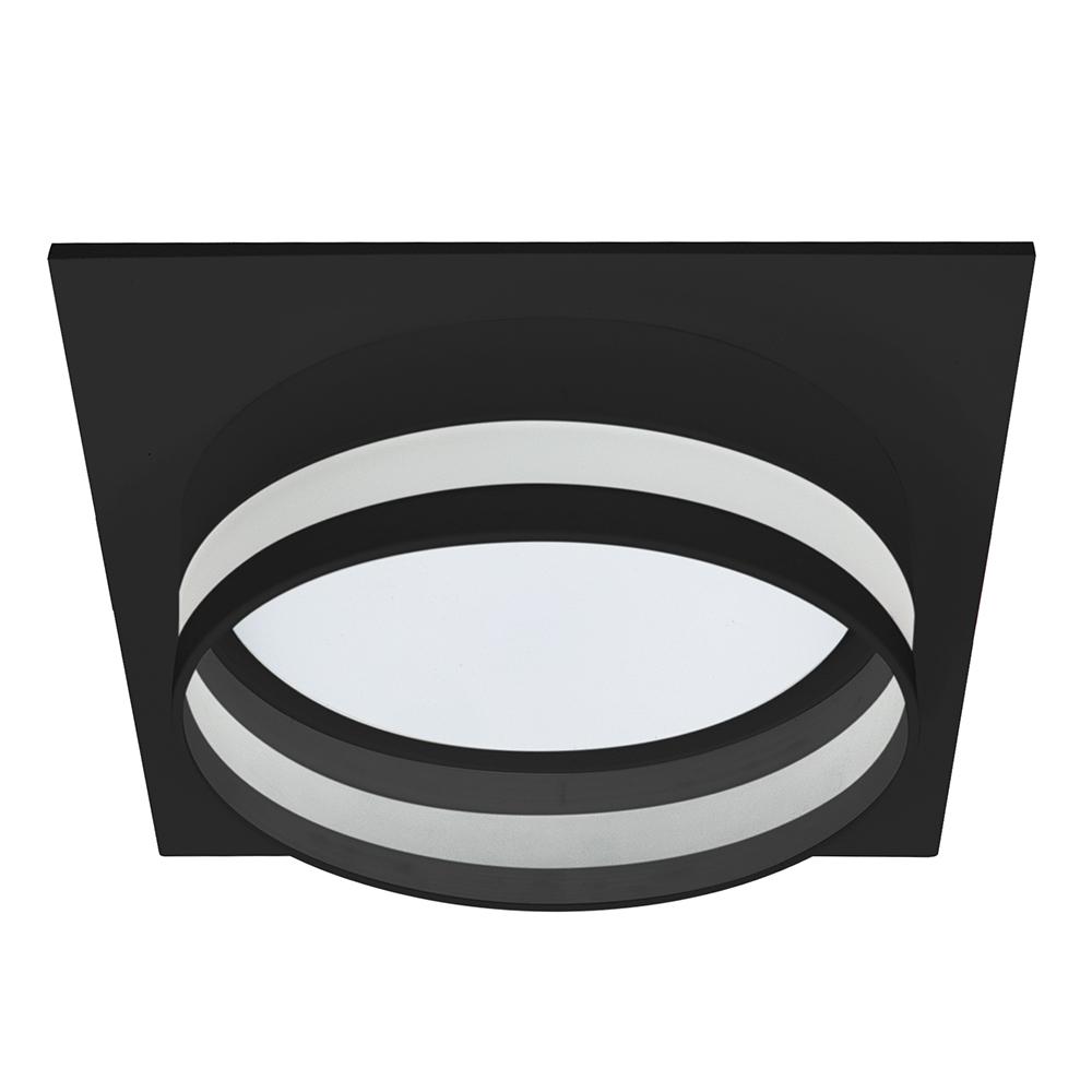 Светильник встраиваемый Feron DL703 LUNA потолочный GX70 черный квадрат 51100