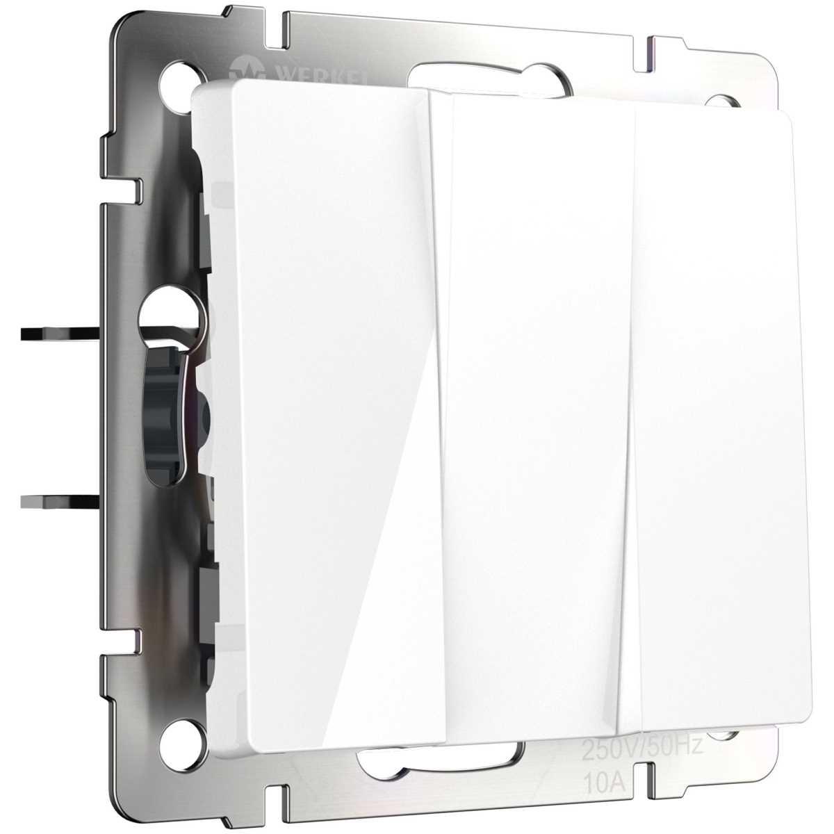 Выключатель трехклавишный Werkel белый W1130001 4690389155246