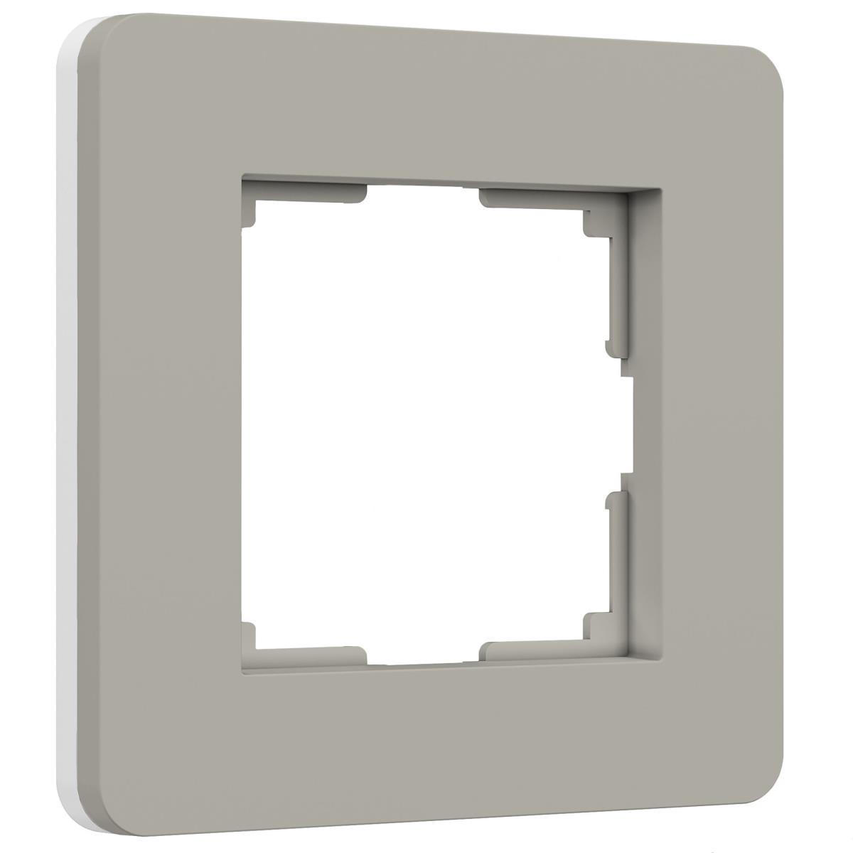 Рамка Werkel Split на 1 пост дымчатый/белый W0013067 4690389206047