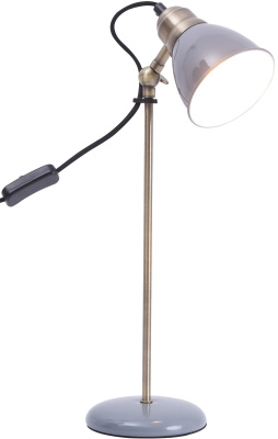 A3235LT-1AB настольная лампа - античная бронза серый / металл гальванизированный / 1xE14 1x11Вт / L2