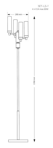 Напольный светильник KUTEK MOOD Seti SET-LS-1(N)