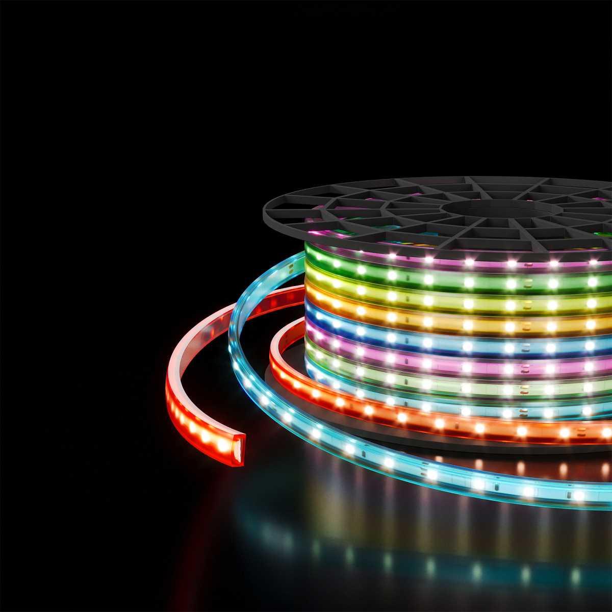 Светодиодная влагозащищенная лента Elektrostandard 11W/m 60LED/m 5050SMD RGB 50M a053641