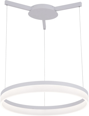 A2504SP-1WH люстра - белый / металл / 1xLED 1x48Вт / L80xW80xH7 / дл. цепи/шнура 120 см лампа в комп