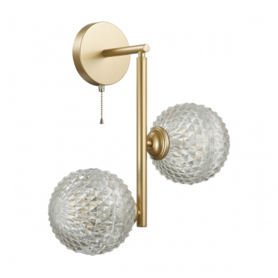 5292/2W MODERNI LN23 матовое золото Бра с выкл. E27 2*8W LED 220V GENEVA