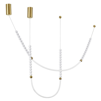 6639/24CL HIGHTECH ODL24 металл/античная бронза/белые бусы из акрила Потолочный светильник (в компле