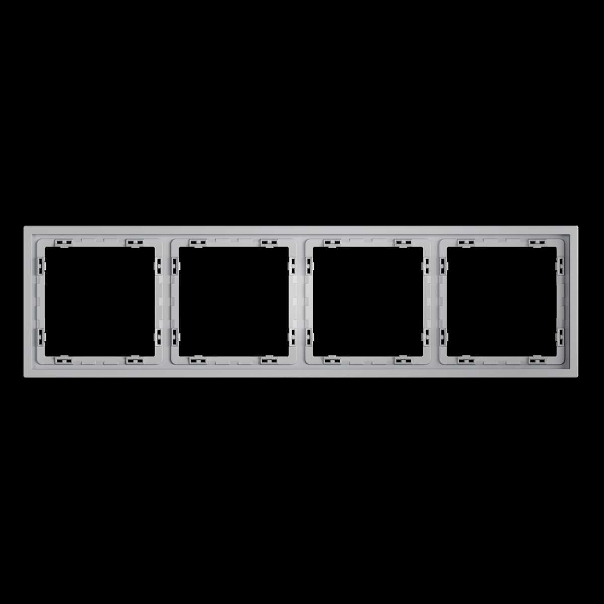 Рамка пластиковая S70 на 4 поста, (серый) Voltum VLS100416