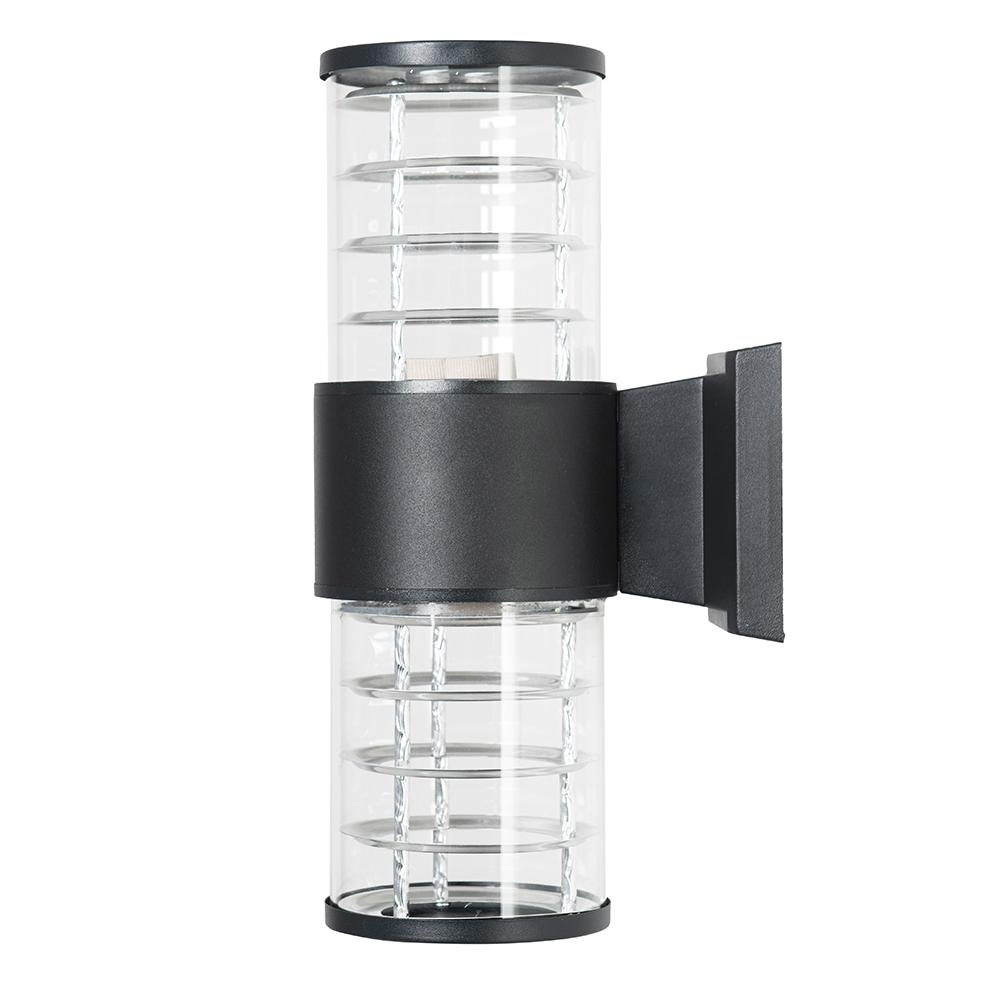 Светильник садово-парковый Feron.ONE DH0802-P, на стену вверх/вниз,  E27 230V, черный пластик