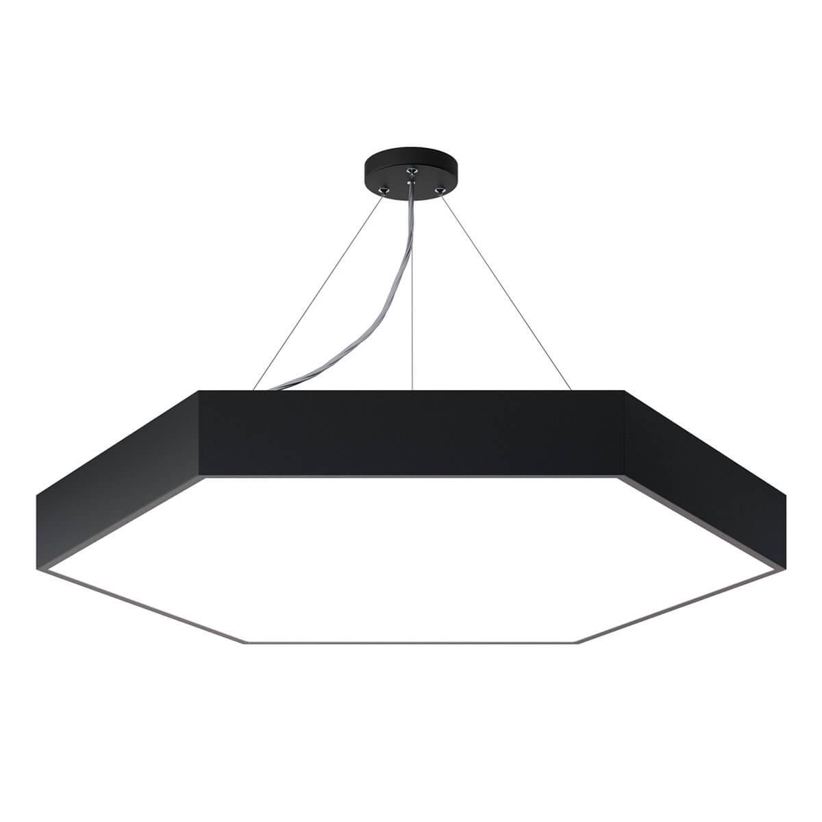 Подвесной светодиодный cветильник Geometria ЭРА Hexagon SPO-122-B-40K-066 66Вт 4000К черный Б0050553