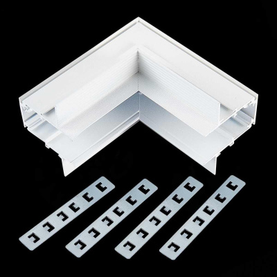 ST007.549.12 Внутренний угол-соединитель для встраиваемого магнитного шинопровода под ГКЛ 12мм ST-Lu