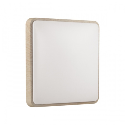 7608/AL PALE SN 028 Светильник пластик/белый//бежевый под дерево LED 18Вт без ДУ 4000К 290x290 IP43