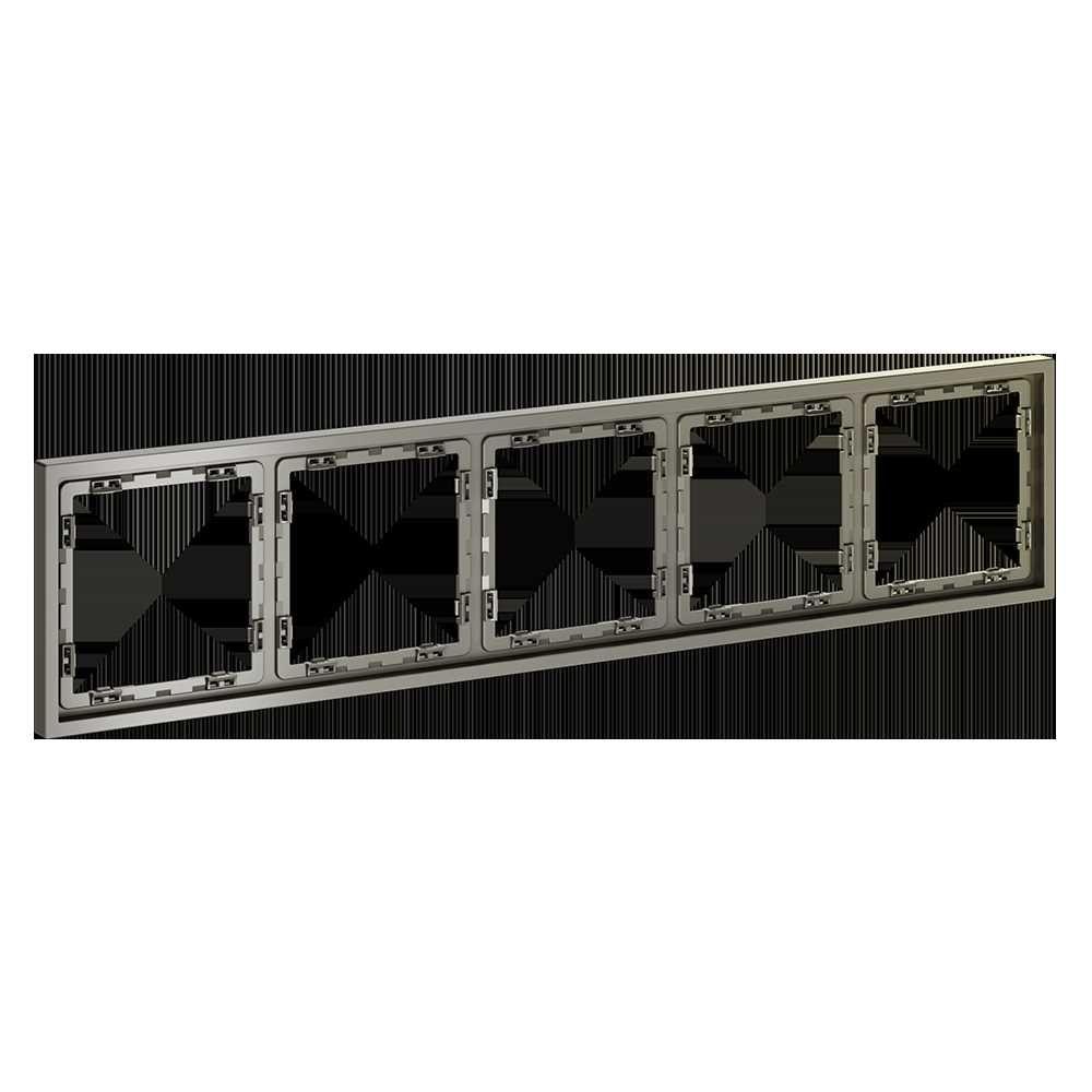 Рамка пластиковая Voltum S70 на 5 постов, (шелк) VLS100504