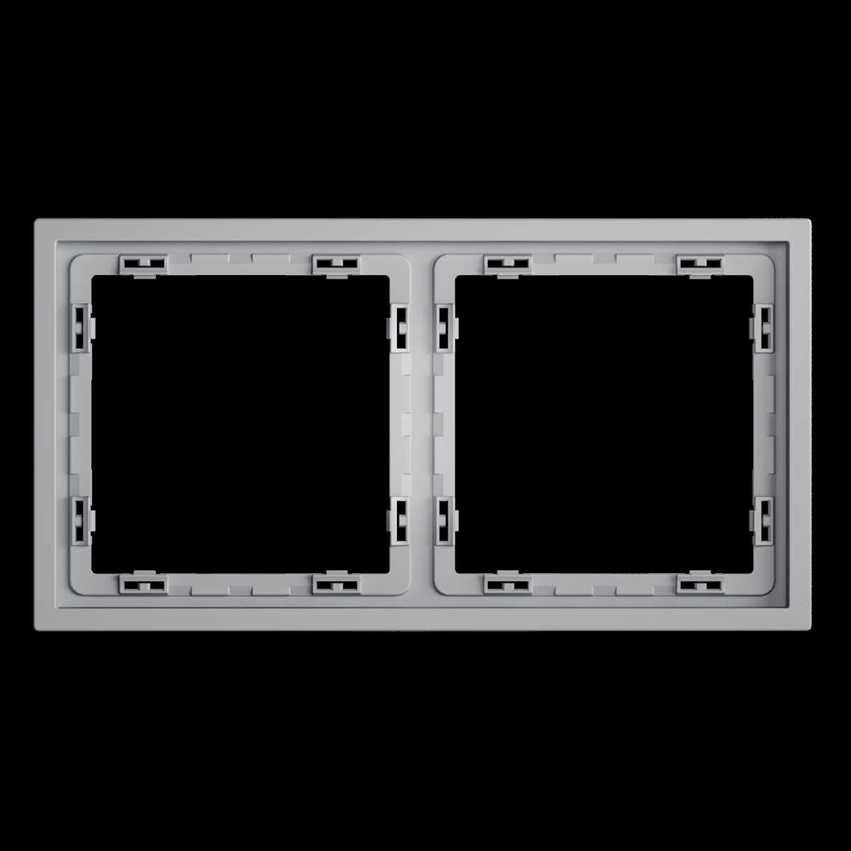 Рамка пластиковая S70 на 2 поста, (серый) Voltum VLS100216