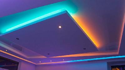 Подсветка потолков светодиодными лентами