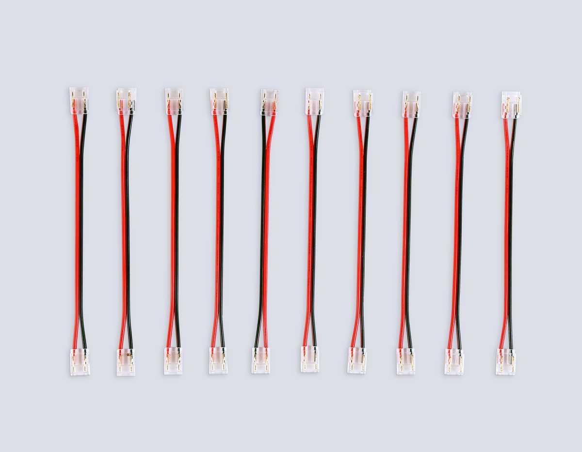 Соединитель гибкий двухсторонний AMBRELLA LIGHT ILLUMINATION COB 12/24V для лент 8/10mm (2 конт.) (10шт. в комплекте) GS7895