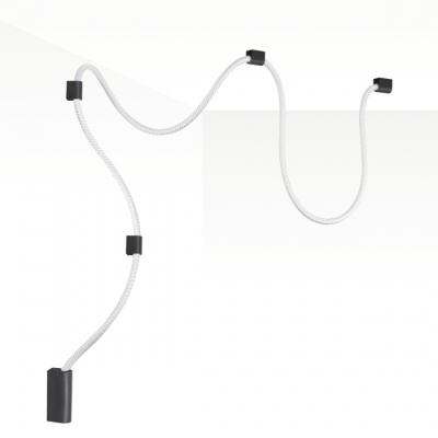 4391/30CL HIGHTECH  черный/металл/канат Настенно-потолочный светильник накладной (3 черных крепления