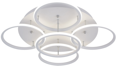A2500PL-5WH люстра потолочная - белый / металл / 1xLED 1x80Вт / L65xW65xH14 / лампа в компл. цвет. т