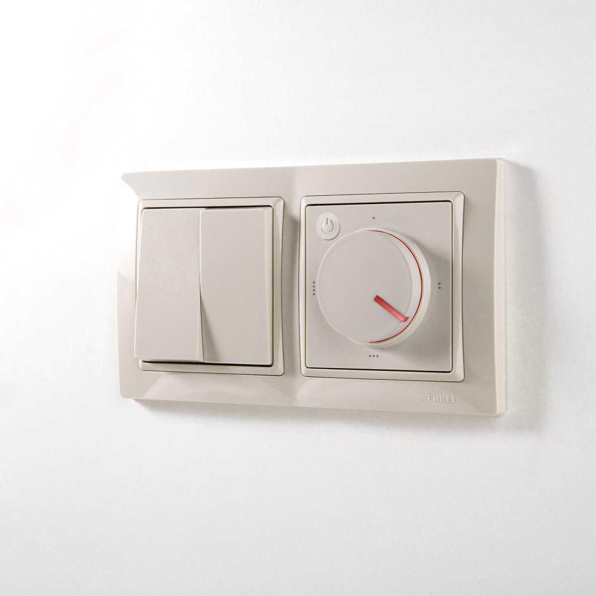 Выключатель двухклавишный проходной Werkel слоновая кость W1122003 4690389155628