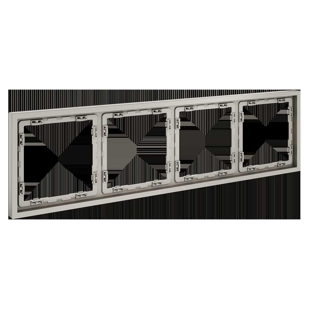 Рамка пластиковая Voltum S70 на 4 поста, (кашемир) VLS100403