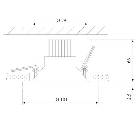 Встраиваемый светодиодный светильник Elektrostandard 15267/LED 7W 4200K черный/черный a055722