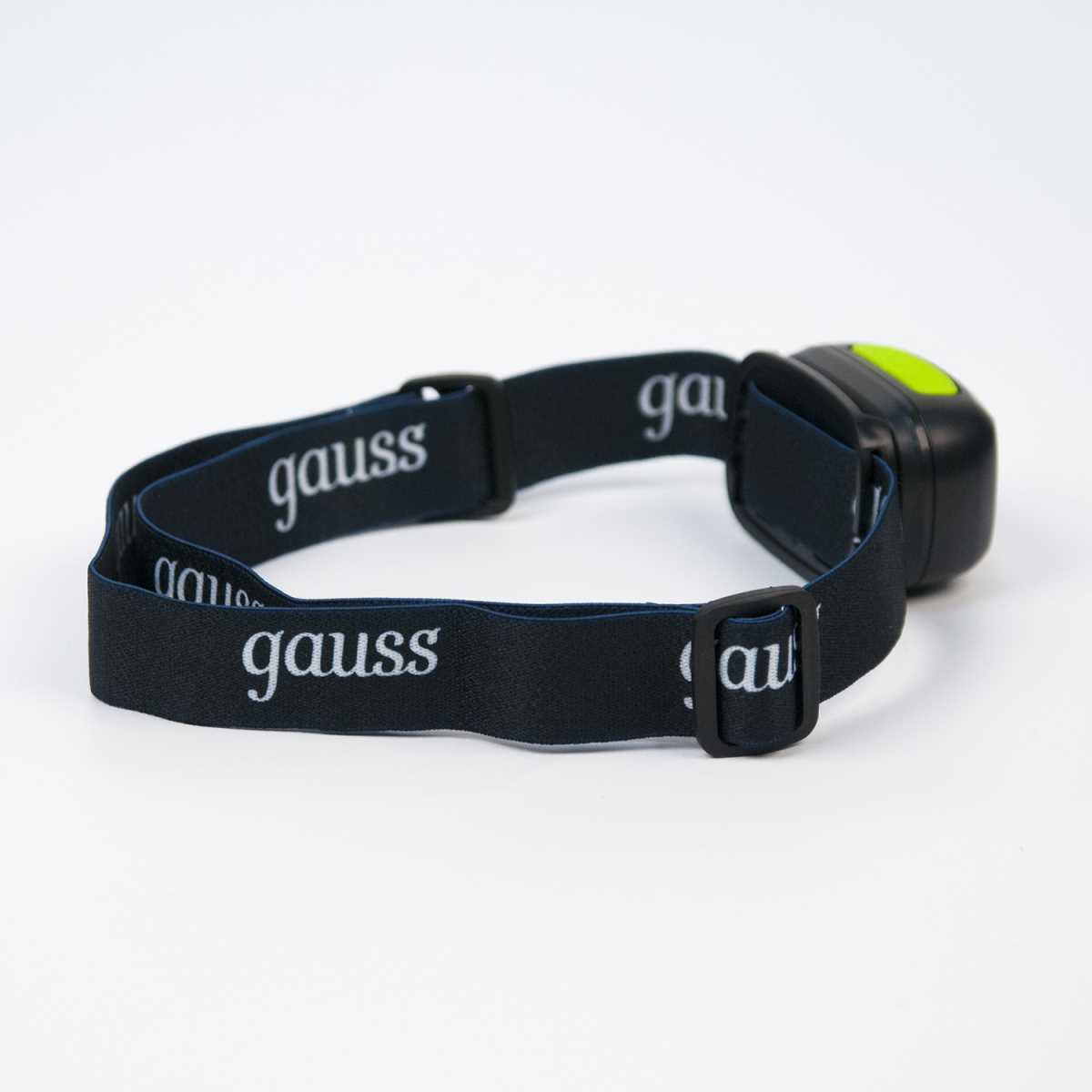 Налобный светодиодный фонарь Gauss аккумуляторный 40х60 220 лм GF402