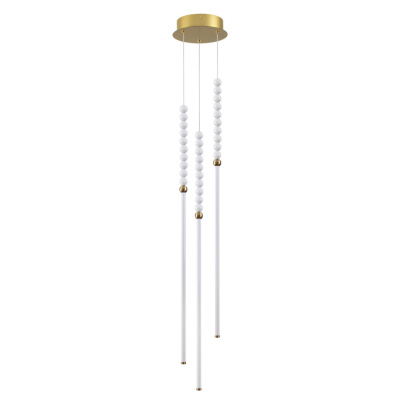 6639/33L HIGHTECH ODL24 металл/античная бронза/белые бусы из акрила Подвесной светильник IP 20 LED 3